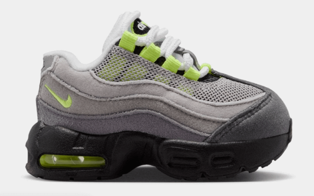 Nike Little Max 95 Big Bubble Neon Black/Neon Yellow/Anthracite/Light Graphite ON SALE