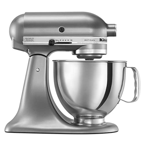 KitchenAid Artisan, 5-Qt Tilt Head Stand Mixer, KSM150PS, Contour Silver