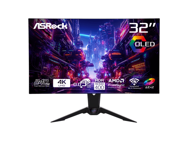 ASROCK PGO32UFS 32" 4K 240 WOLED Dual Mode Monitor