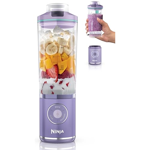 Ninja Blast Max Portable Blender, Twist & Go, 22oz, Purple, BC251PU