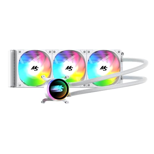 Minorsonic CPU Cooler 360mm Aio, Liquid Cooler CPU Low-Noise AMD AM5/AM4, Intel LGA 1851/1700 PC Water Cooler 3 x 120 mm PWM ARGB Fans
