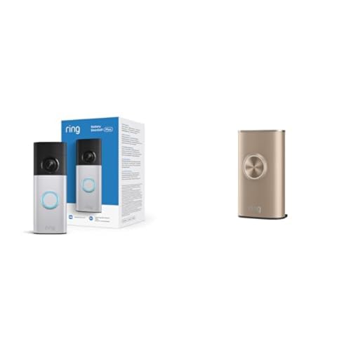 Ring Battery Doorbell 2K Plus (newest model), Retinal 2K with wide-angle video,