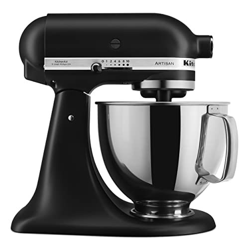 KitchenAid Artisan, 5-Qt Tilt Head Stand Mixer, KSM150PS, Black Matte