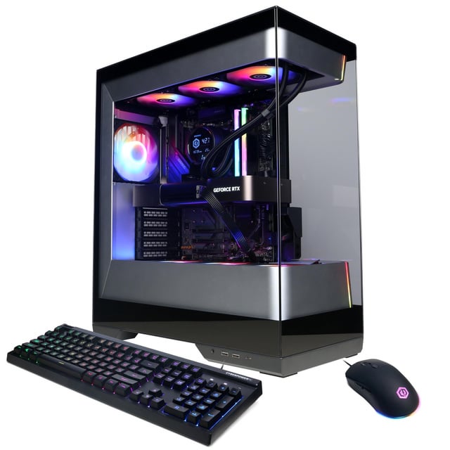 CyberPowerPC Gaming PC, AMD Ryzen 7 9800X3D, NVIDIA GeForce RTX 5080 16GB, 32GB DDR5, 1TB SSD, SLC8500WST