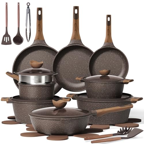 CAROTE 26pcs Pots and Pans Set Non Stick Cookware Sets