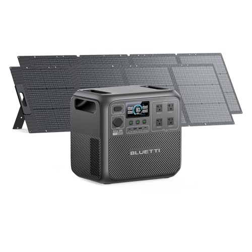 BLUETTI Elite 200 V2 Solar Generator & 2x200W Solar Panel Included 2073.6Wh