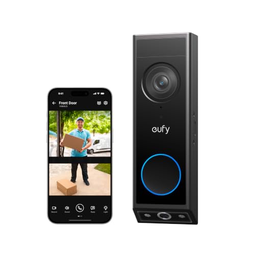 eufy Security Video Doorbell E340, Dual Cameras, 2K FHD, 8GB Local Storage