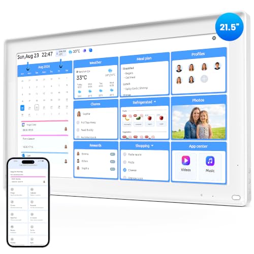 EVERBLOG HomeCal 21.5 Digital Family Calendar with Smart Fridge Management