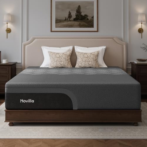 Novilla AiryFlow Graphene Queen Mattress 14 Inch, Cooling Memory Foam