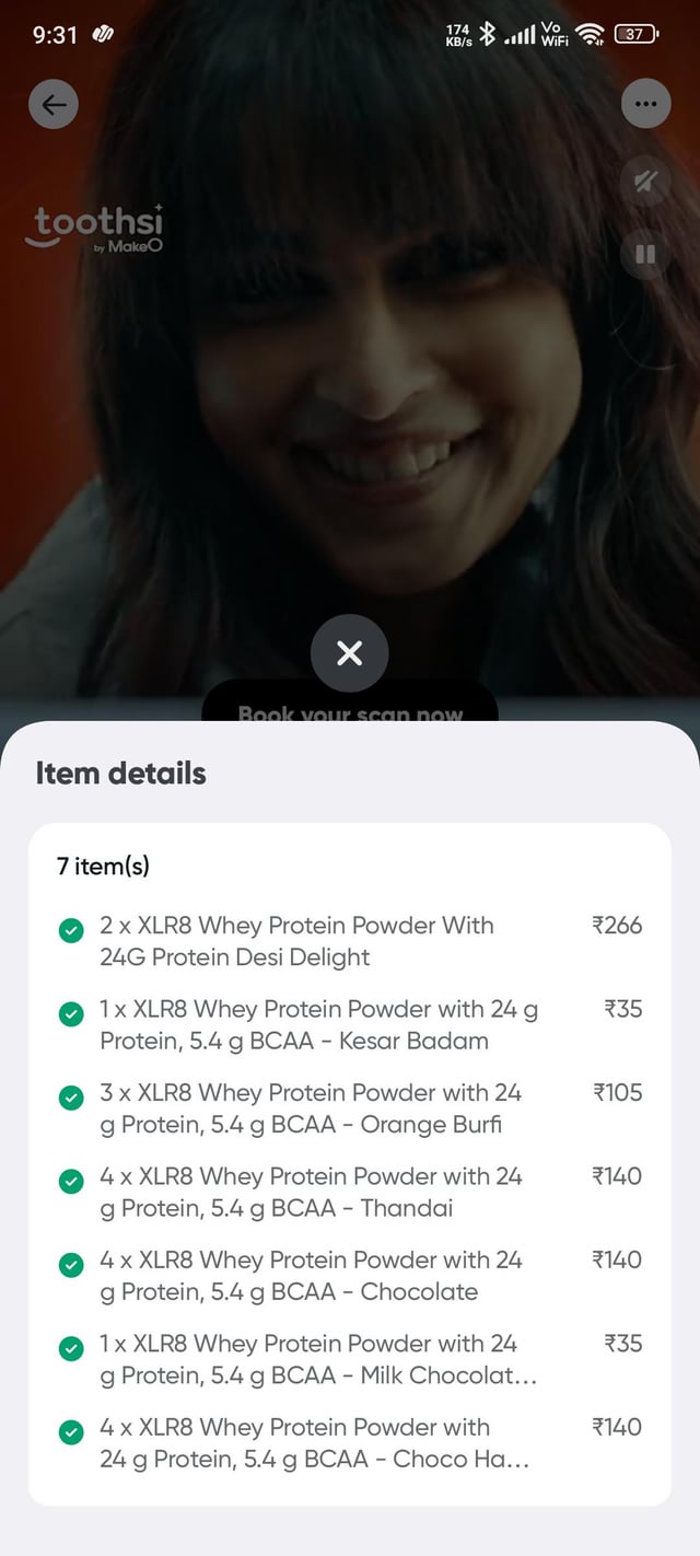 Instamart loot! Xlr8 sachets chennai 35rs each got 25 of them🙂