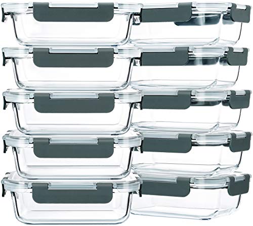 10% LIMITED TIME OFF on a 10-Pack 22 oz Glass Food Storage Containers with Lids – Now