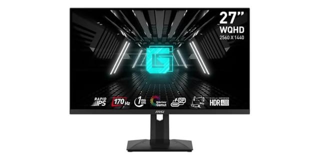 MSI G274QPF - 27" Gaming Monitor - 2560 x 1440 (2K WQHD) - Rapid IPS - 1ms - 170Hz - G-Sync Compatible - HDR 400 - USB-C - HDMI - Displayport - Tilt - Swivel - Height Adjustable - Pivot