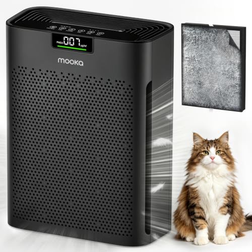MOOKA Air Purifier for Home Bedroom Large Room 2200 Ft², HEPA Filter,