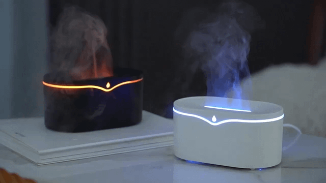 Flame Aroma Humidifier LED Essential Oil Diffuser