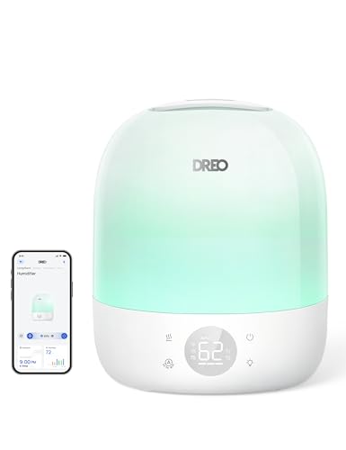 DREO Smart Humidifiers for Bedroom Baby, 30H & 28dB for Nursery