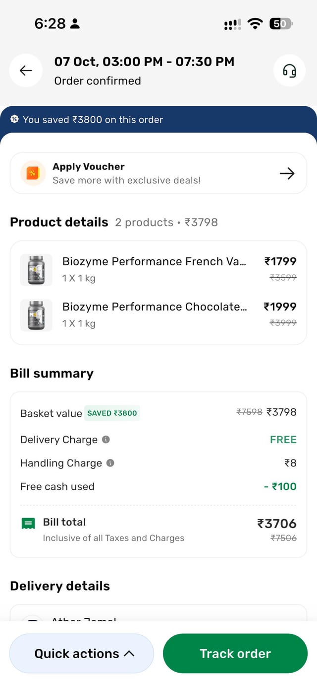 MB biozyme at 50% off - Bigbasket