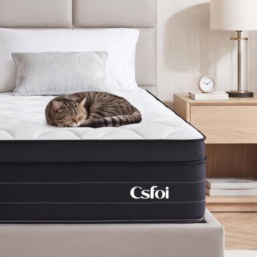 Queen Mattress 12 Inch, Hybrid Memory Foam Colchone Mattress in a Box