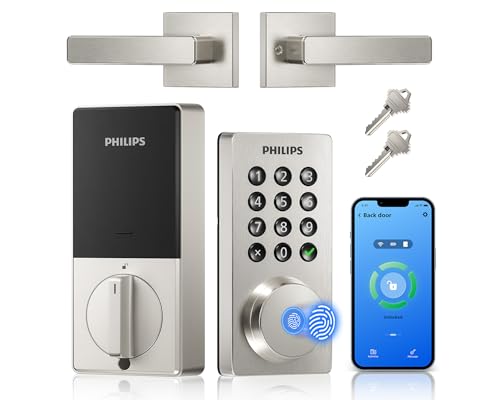 Philips WiFi Keypad Door Lock with Handle, Built-in WiFi, APP Remote Control,