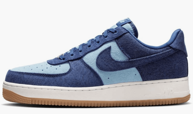 Nike Air Force 1 '07 LV8 'Denim' - Navy/Worn Blue ON SALE