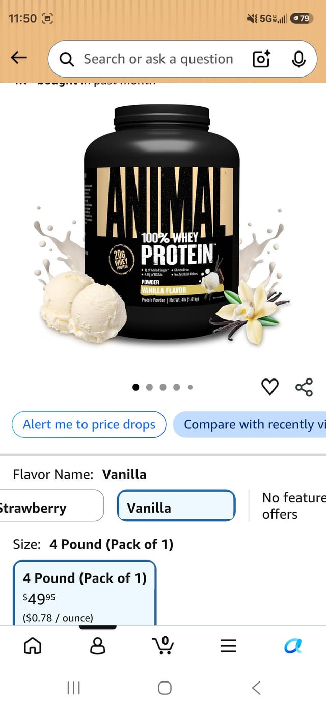Amazon deal on whey protein. This is very good. Right? Animal 100% whey protein. 4 pound pack