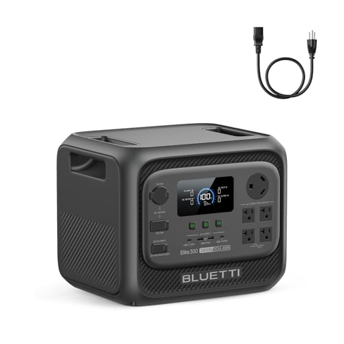 BLUETTI Elite 300 Portable Power Station with AC Cable 3014.4Wh 2400W LFP