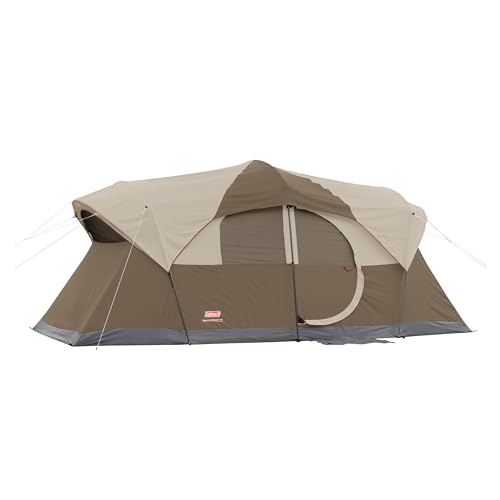 Coleman WeatherMaster Camping Tent with Rainfly & Room Divider, Spacious
