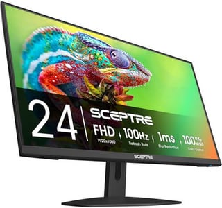 Sceptre Prime 24-inch Gaming Monitor 100Hz 1ms DisplayPort HDMI x2 100% sRGB AMD FreeSync Build-in Speakers, Eye Care Frameless Machine Black 2025 (E248W-FW100T). Now