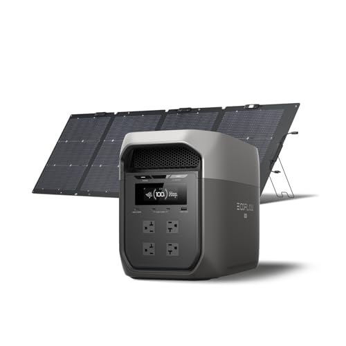 EF ECOFLOW DELTA 3 MAX Portable Power Station with 220W Solar Panel,
