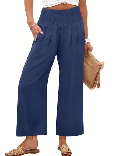 ANRABESS Womens Wide Leg Palazzo Pants with Pockets