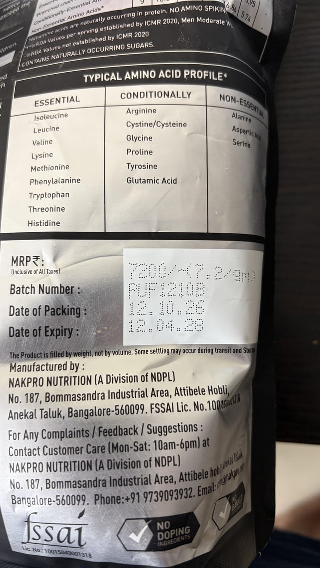 Thank you Anurag bhai! Got the deal - Nakpro Isolate 1kg @ ₹2049