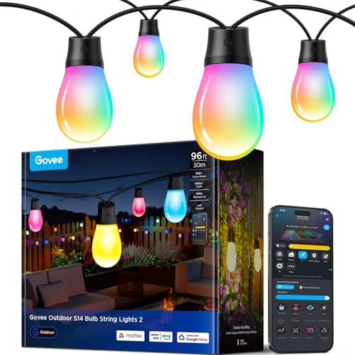 42% LIMITED TIME OFF on an Outdoor String Lights, 96ft, 30 LED Bulbs ( Govee ) – Now