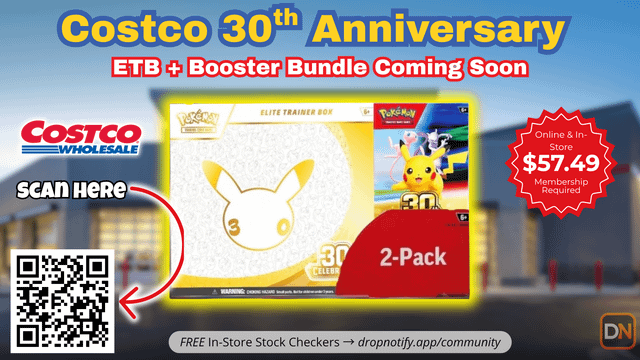 Costco Pokémon 30th Celebration Drop: ETB + Booster Bundle Expected at