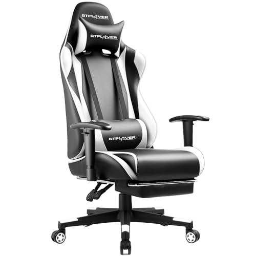 GTPLAYER Gaming Chair with Footrest, Ergonomic Computer Game Desk Chair,