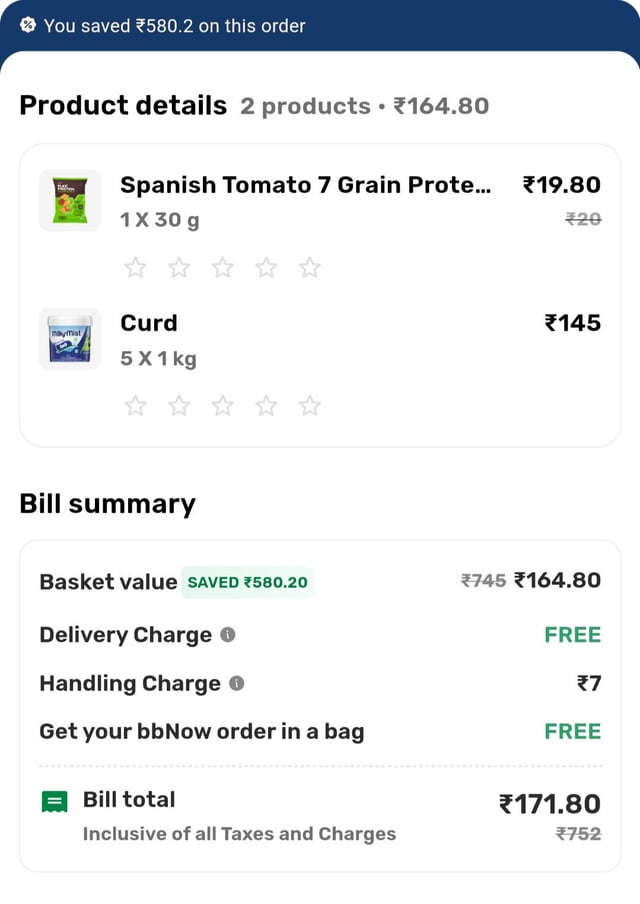 Ordered 5kg Curd/Dahi for just 145rs. Ignore the chips in ss. App- Big basket Pin code - 110095