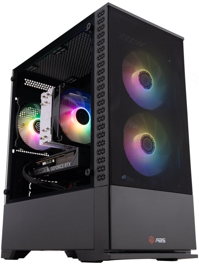 ABS Cyclone Aqua Gaming Desktop PC, Intel Core 5 Processor 120, GeForce RTX 5060 8GB, 1x16GB DDR4 RAM, 1TB NVMe SSD