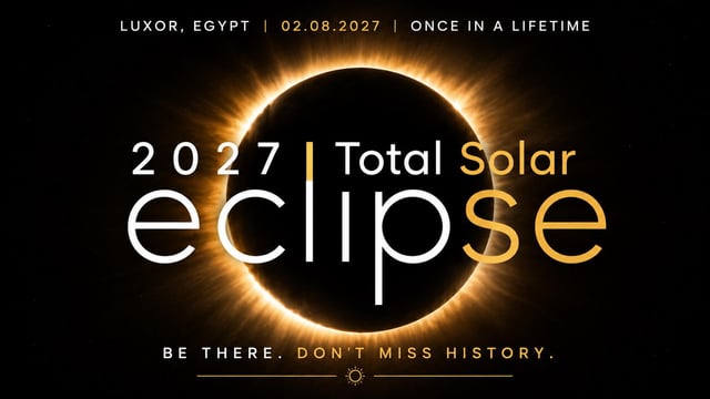 Book now for the Egypt Solar Eclipse 02.08.2027 in Luxor… we still have some spaces… starting from