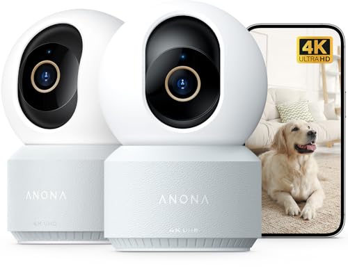 Anona 4K UHD Indoor Camera, Pet/Dog/Baby Security Camera with Phone App,