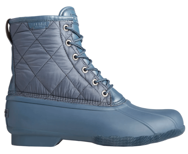 Sperry Saltwater Quilted Round Toe Duck Rain Boots ON SALE