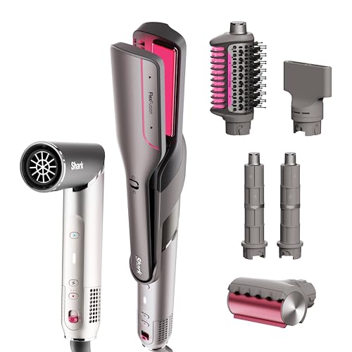 Shark FlexFusion Ceramic Air Styler, Straightener, Metallic Mist, HD651S