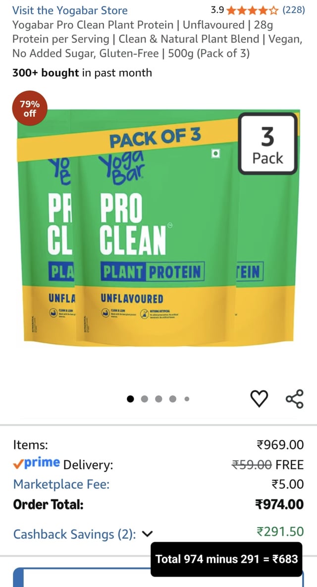 Thank you this sub, 1.5kg Powder (80% Protein) at ₹683