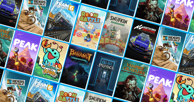 PlayForEveryChild Bundle in Support of UNICEF (10 Steam Games, PEAK, Blue Prince, Riders Republic, Vampire Crawlers, Assetto Corsa Competizione Bahamut and the Waqwaq Tree, Everything is Crab, Snufkin: Melody of Moominvalley, Roombattle, Train Sim World 6