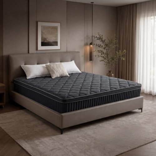 Queen Mattress, 12 Inch Hybrid Queen Size Mattress in a Box
