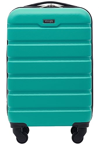 Wrangler 22 Hardside Spinner Carry-On Luggage, Teal