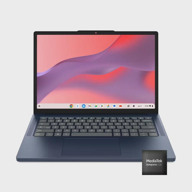 Lenovo IdeaPad Slim 3 Laptop: 14" (1920x1200) IPS 60Hz 400-Nit Touchscreen Display, MediaTek Kompanio 540 8-Core Processor, MediaTek Integrated Graphics, 4GB RAM, 64GB eMMC Storage, Up to 18-Hour Battery Life. Now