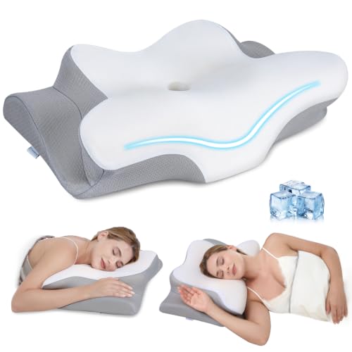 Cervical Neck Pillow, Memory Foam Pillows for Neck and Shoulder Pain Relief,