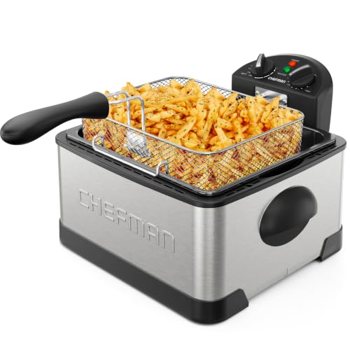 Chefman 4.5 Liter Deep Fryer w/Basket Strainer, XL Jumbo Size, Adjustable