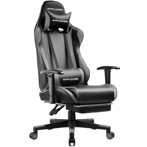 GTPLAYER Gaming Chair with Footrest, Ergonomic Computer Game Desk Chair,