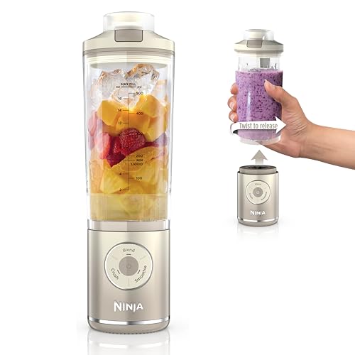 Ninja Blast Max Portable Blender, Twist & Go, 22oz, Cream, BC251IV