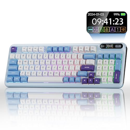 KZZI Z98 Wireless Mechanical Keyboard, Smart Display & Knob BT5.0/2.4GHz/USB-C 3 color